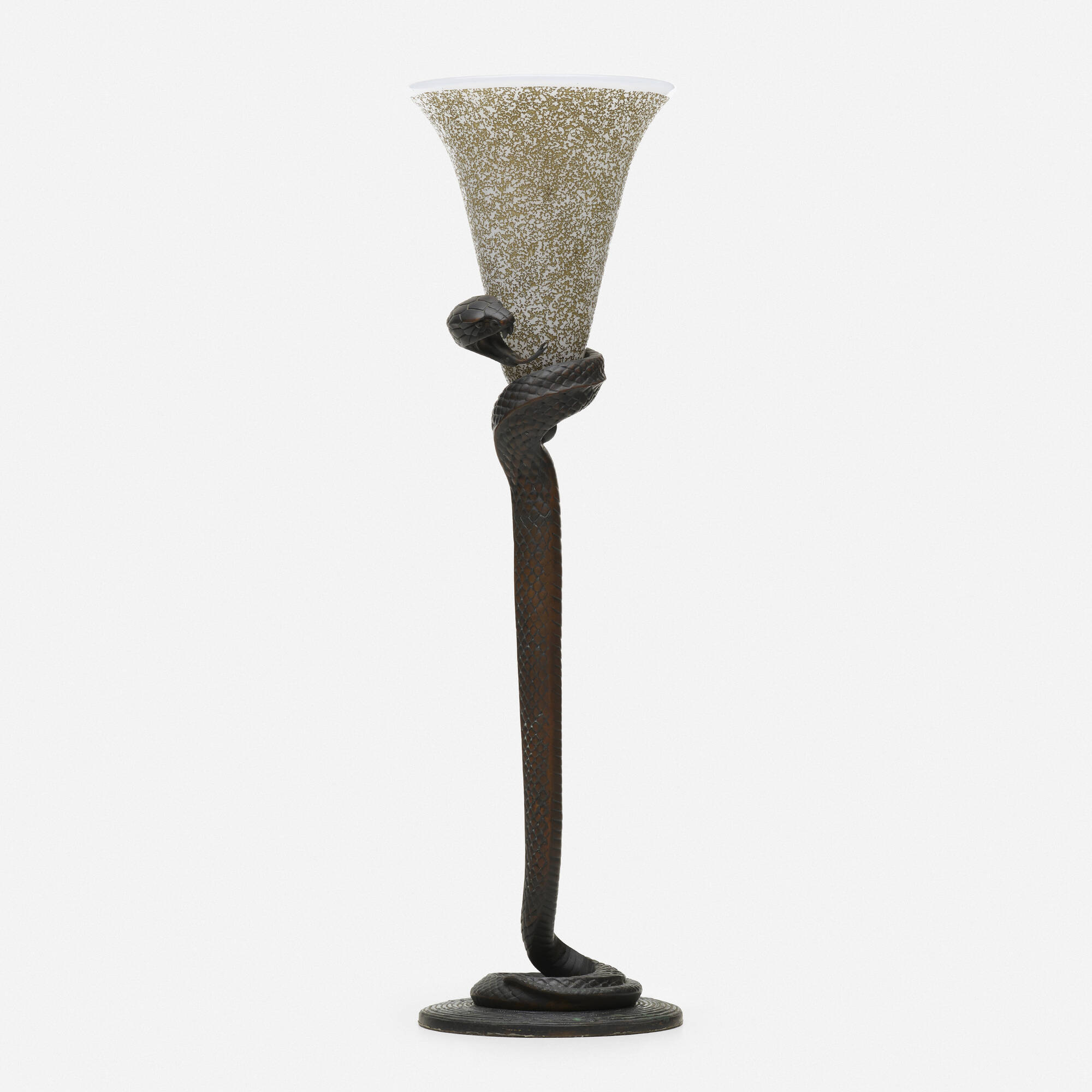 Edgar brandt snake lamp on sale