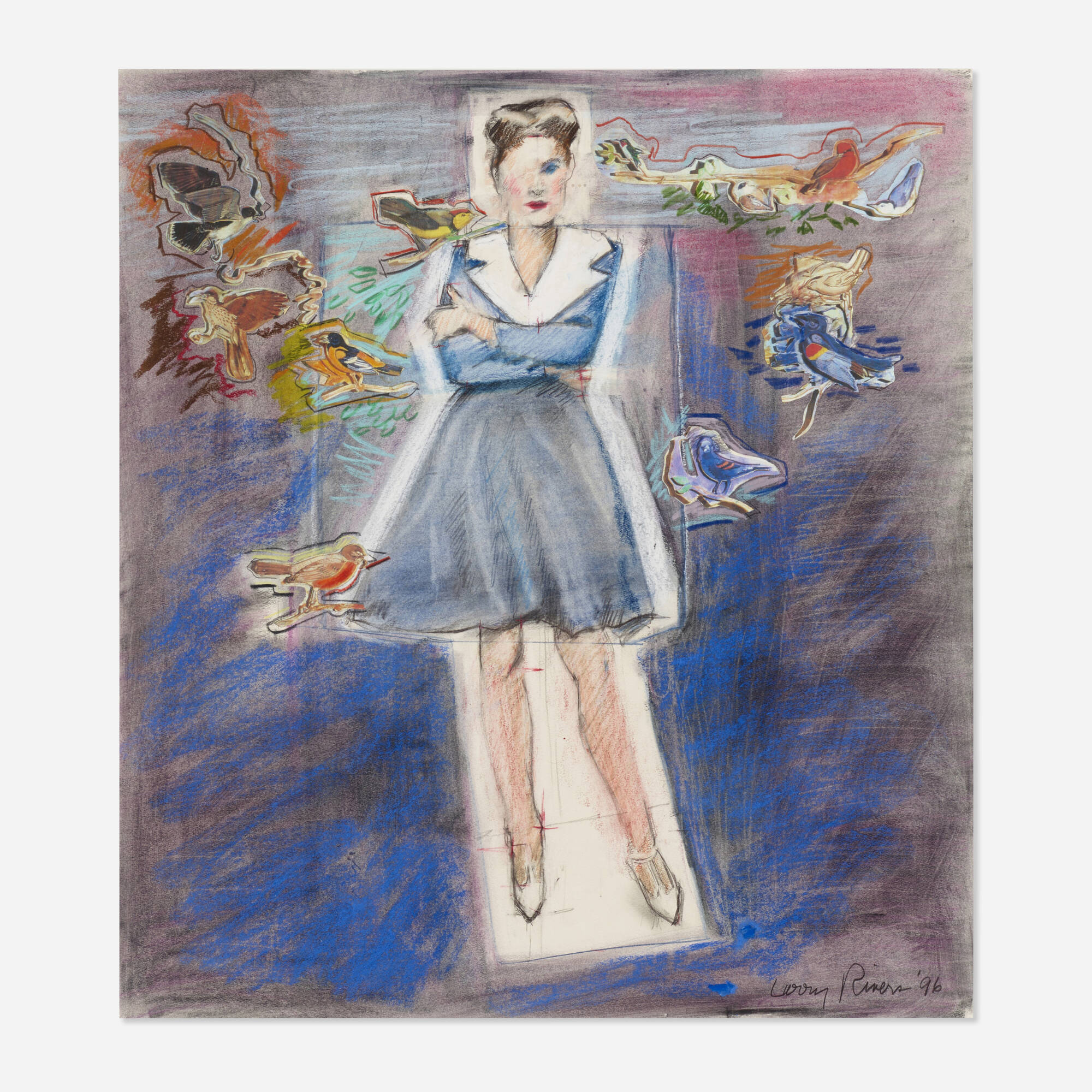 107: LARRY RIVERS, Fashion and the Birds: First Version White Collar <  20|21 Art, 27 March 2024 < Auctions | Rago Auctions
