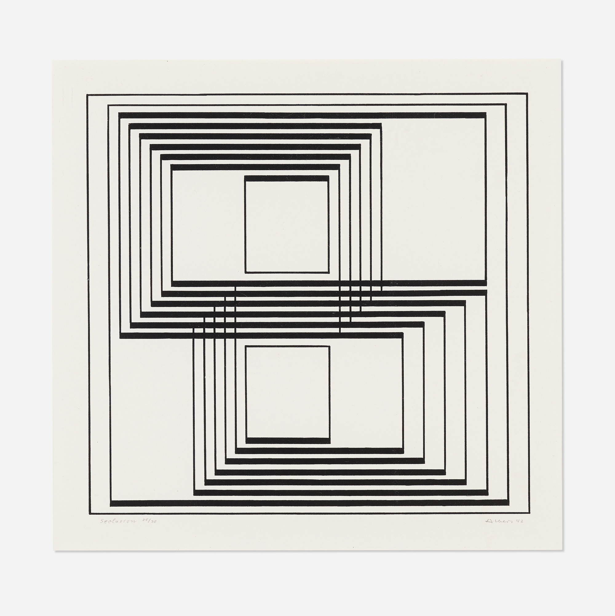 111: JOSEF ALBERS, Seclusion (from the Graphic Tectonics