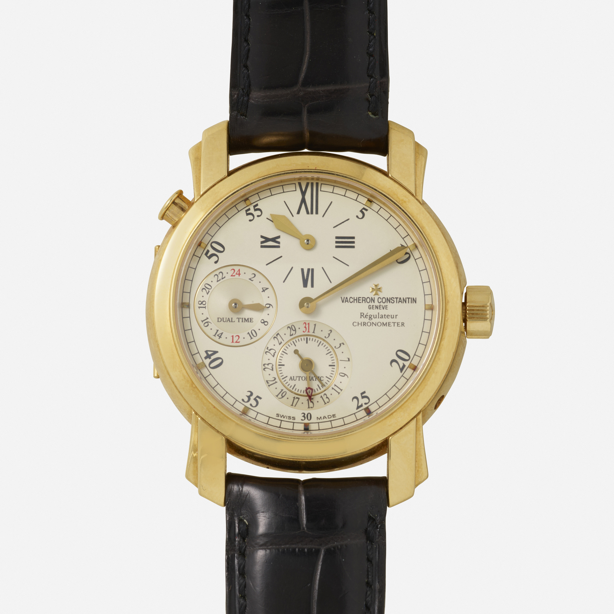 117 VACHERON CONSTANTIN Malte Dual Time Regulator gold wristwatch Ref. 42005 Watches 8 May 2024 Auctions Rago Auctions