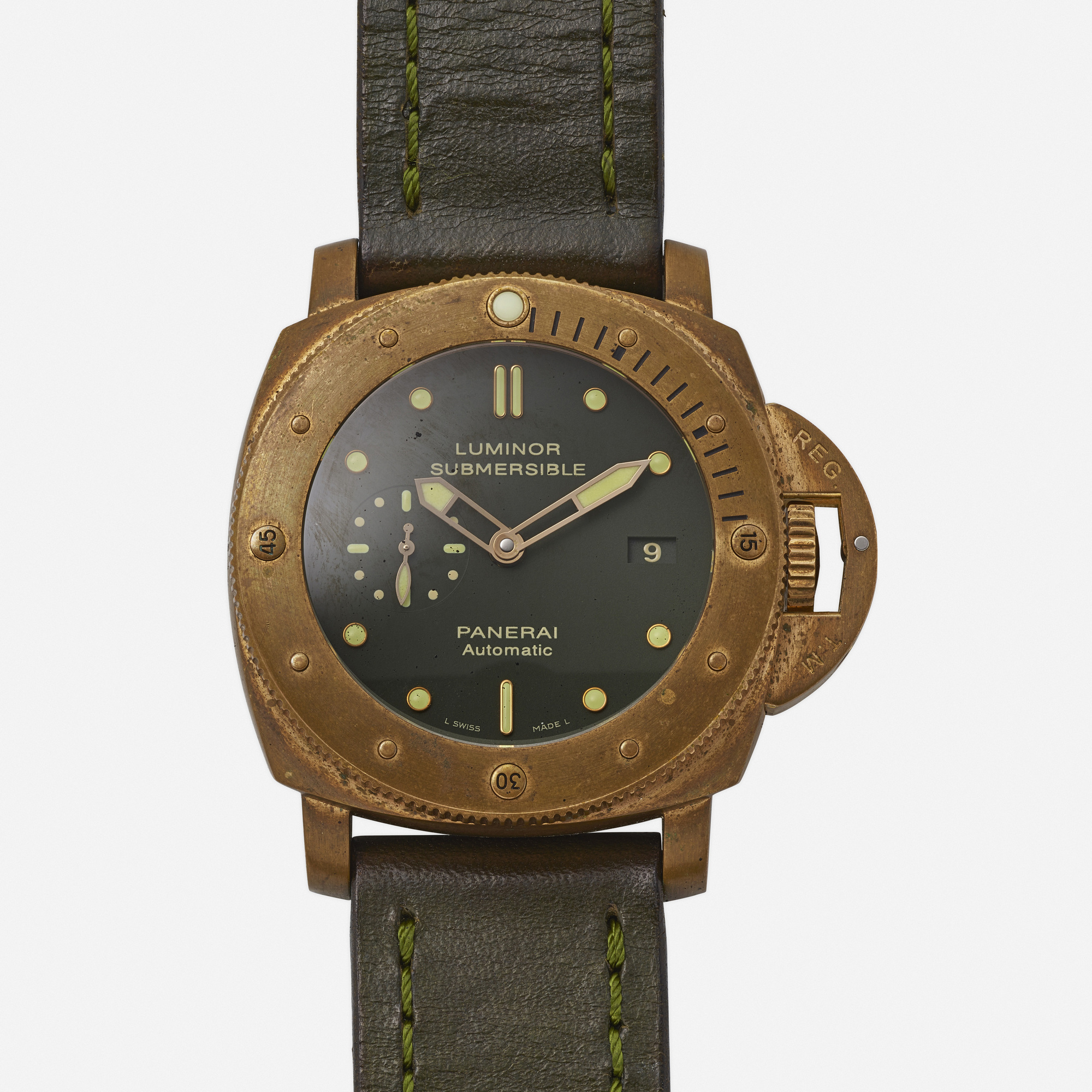 124 PANERAI Luminor Submersible 1950 3 Days Automatic Bronzo bronze wristwatch Ref. PAM00382 Watches 8 May 2024 Auctions Rago Auctions
