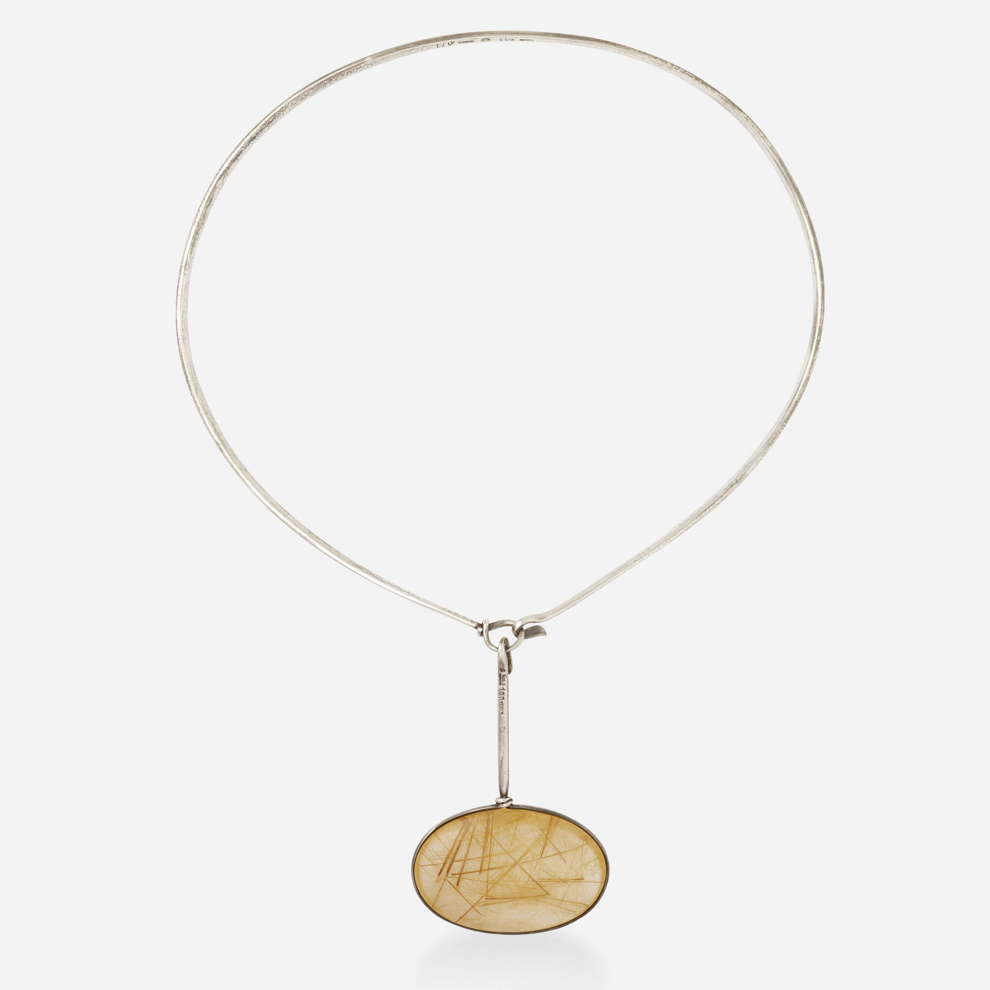 187 VIVIANNA TORUN BULOW HUBE FOR GEORG JENSEN Rutilated quartz and sterling silver pendant necklace Jewels XOXO 8 February 2023 Auctions Rago Auctions