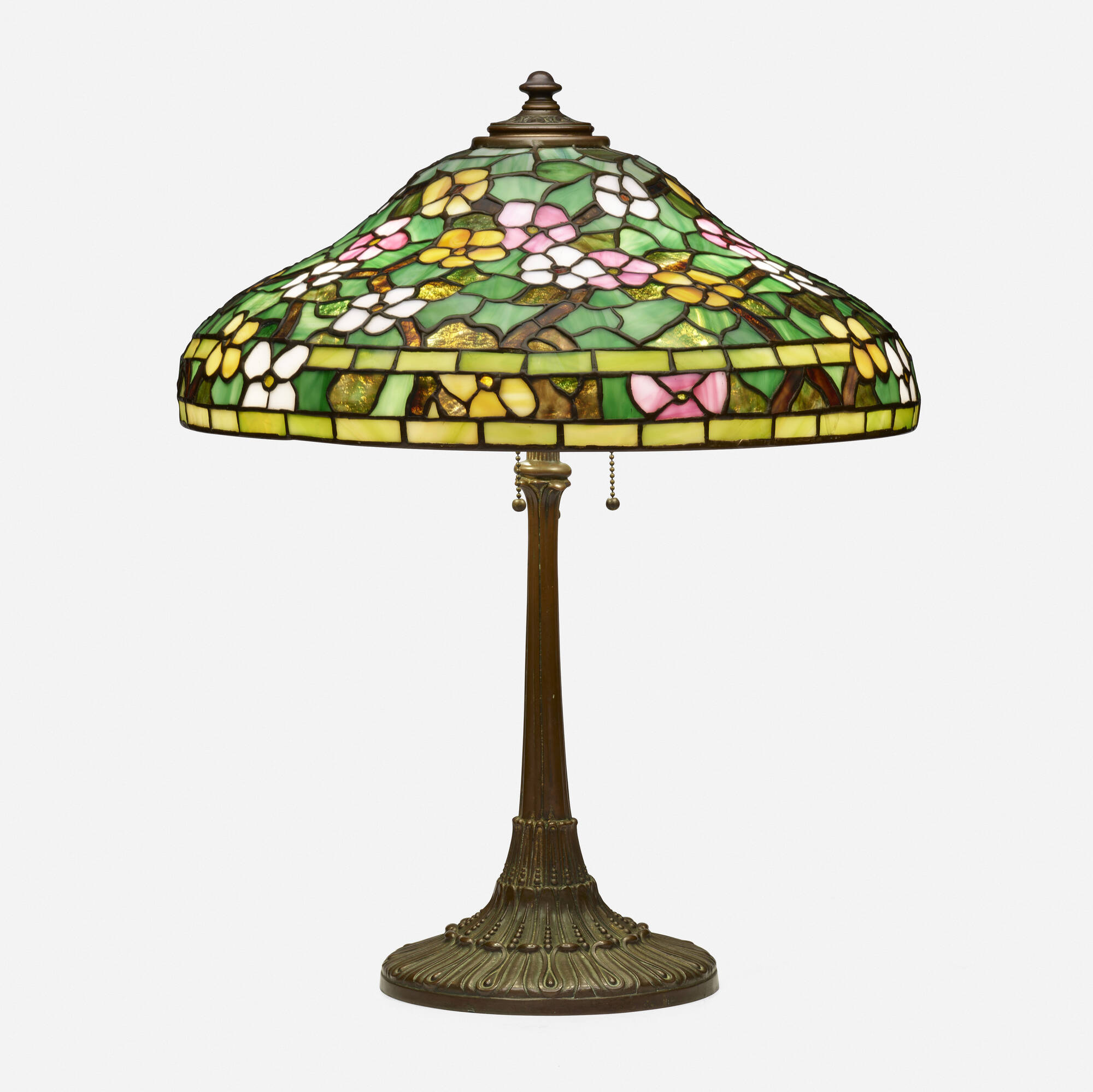 200 WILKINSON CO. Table lamp with flowers Art Nouveau Art Deco Glass Lighting 21 March 2024 Auctions Rago Auctions