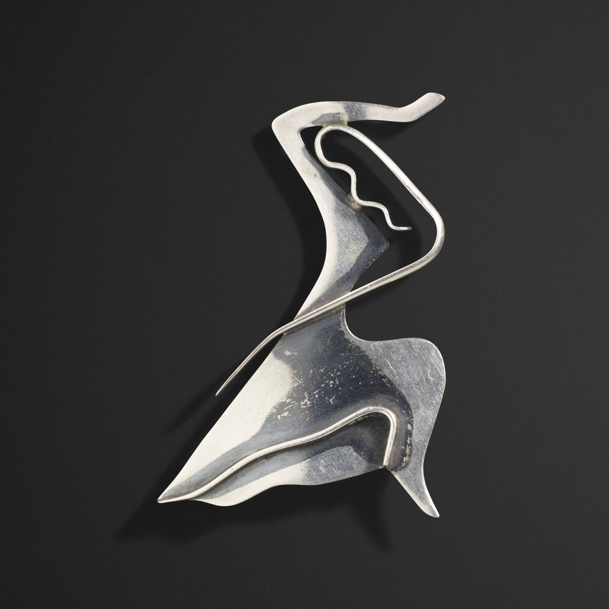 210 ED WIENER Dancer brooch Structure Ornament Studio Jewelry 1900 to the Present Curated by Mark McDonald 12 February 2020 Auctions Rago Auctions