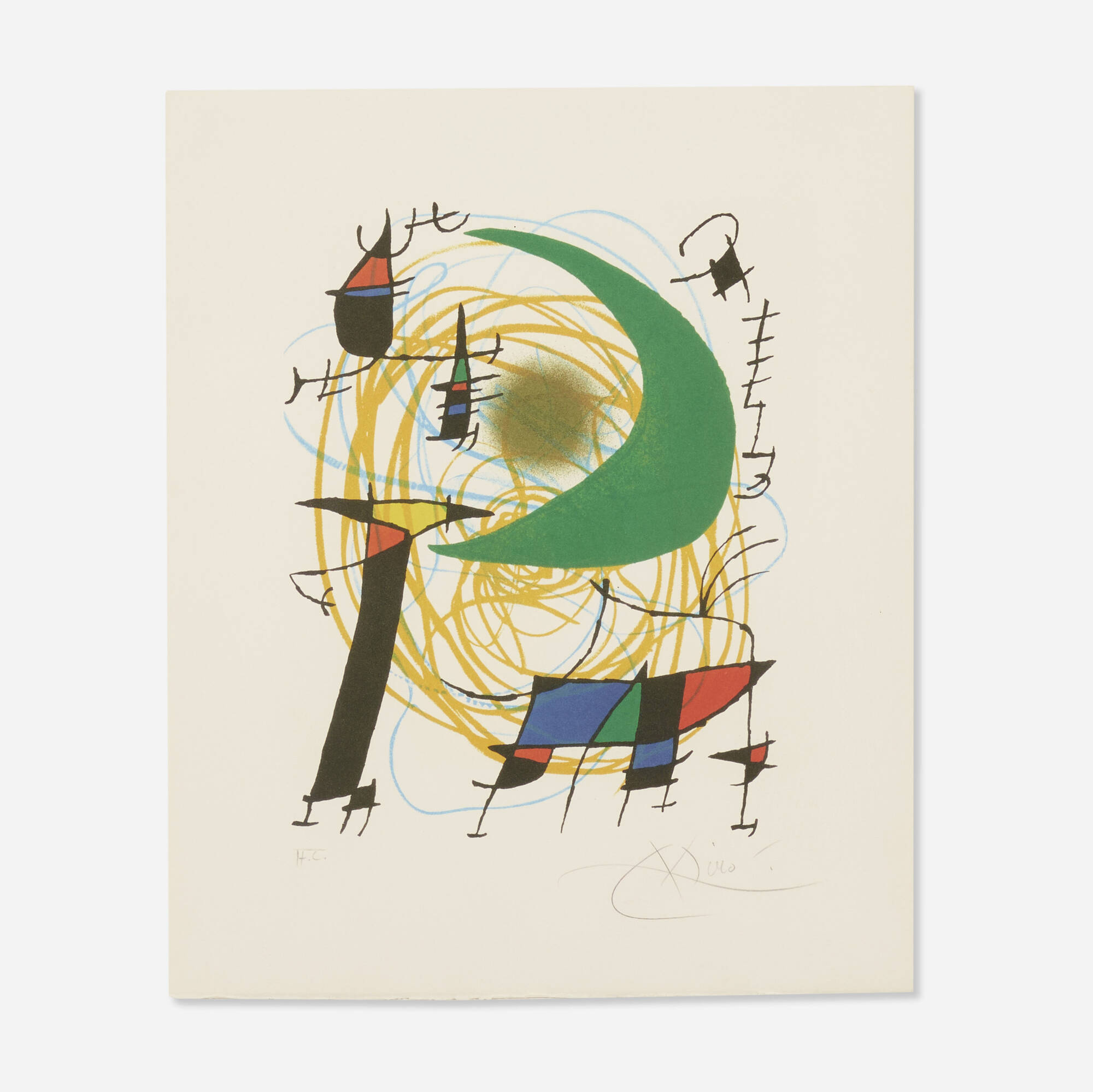 214 JOAN MIRO Plate 7 from the Joan Miro Lithographs I portfolio Prints Multiples 4 June 2024 Auctions Rago Auctions