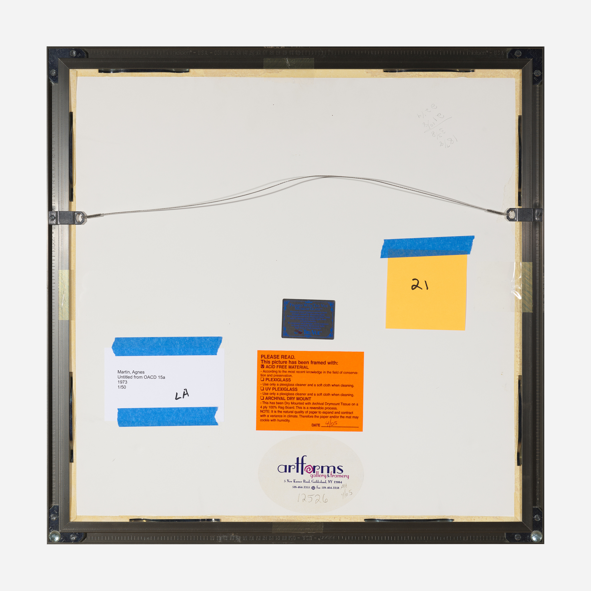 222: AGNES MARTIN, Untitled (from the On a Clear Day portfolio) < Prints +  Multiples, 12 October 2023 < Auctions | Rago Auctions