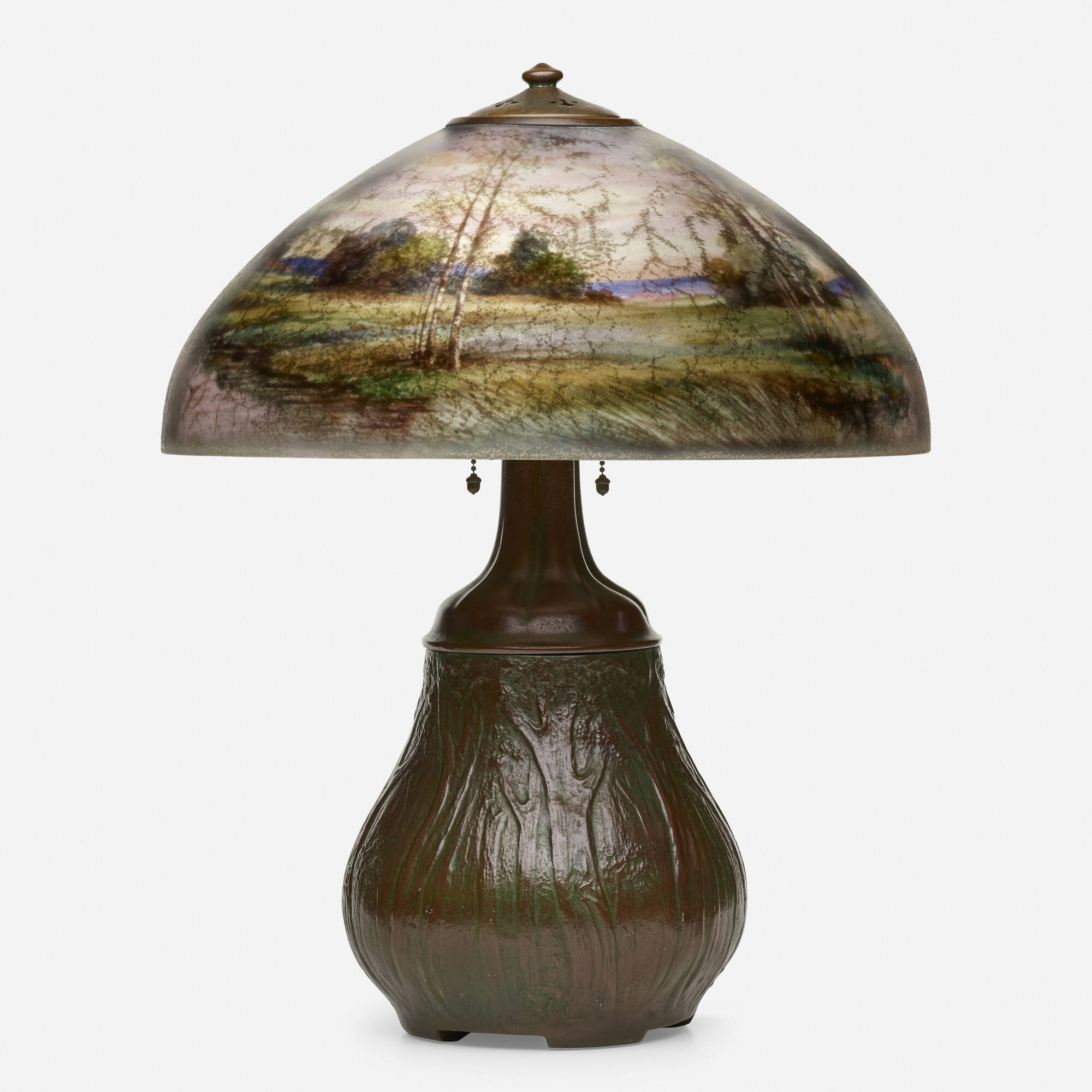 278 HANDEL Table lamp with trees Early 20th Century Design 21 January 2021 Auctions Rago Auctions