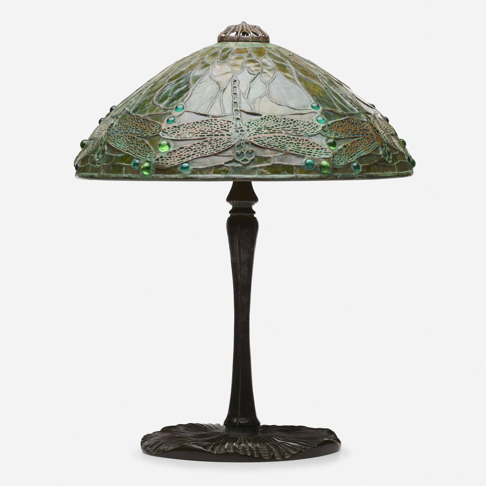 302: TIFFANY STUDIOS, Dragonfly table lamp < Early 20th Century 