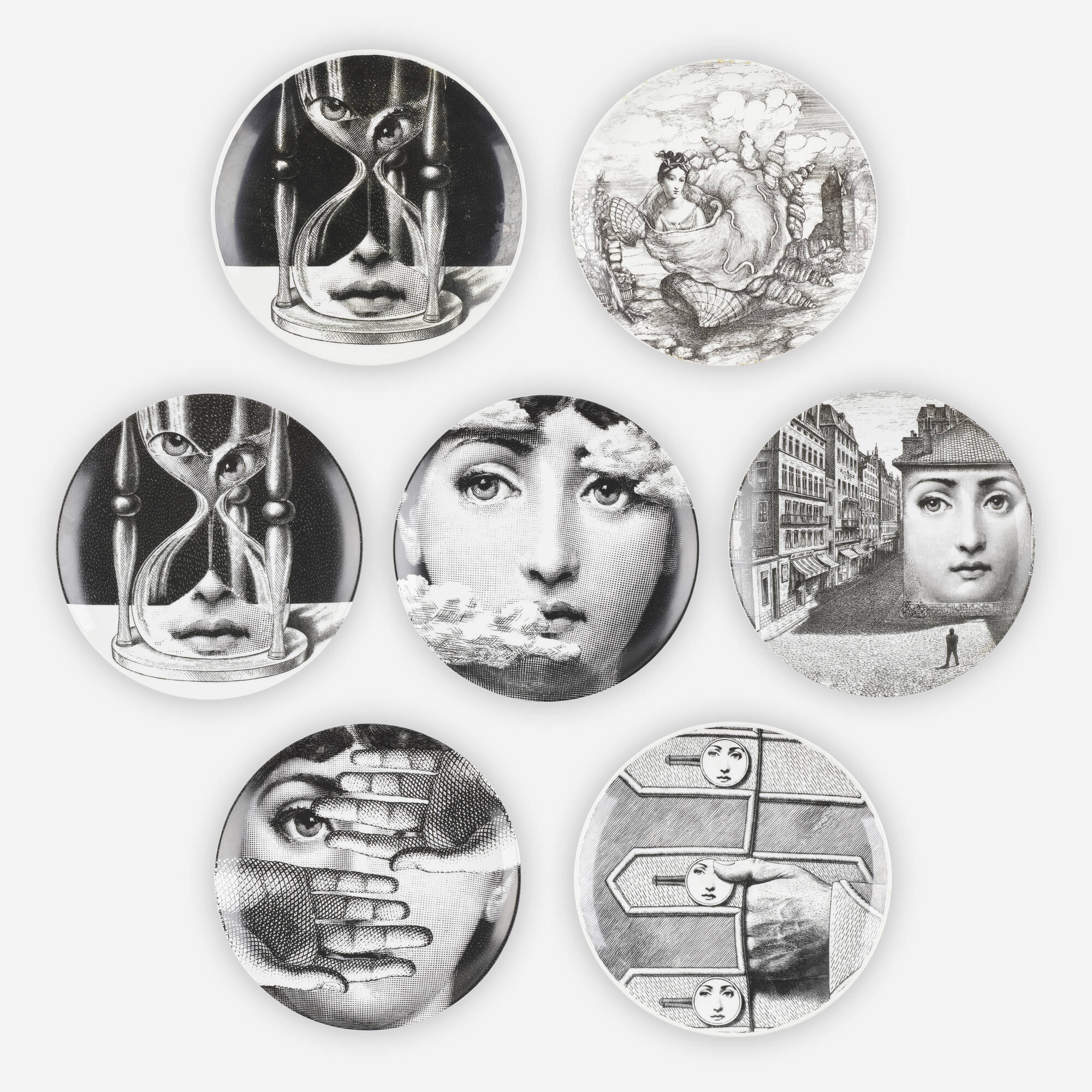 338: PIERO FORNASETTI, Collection of seven plates < Living Contemporary, 13  July 2023 < Auctions