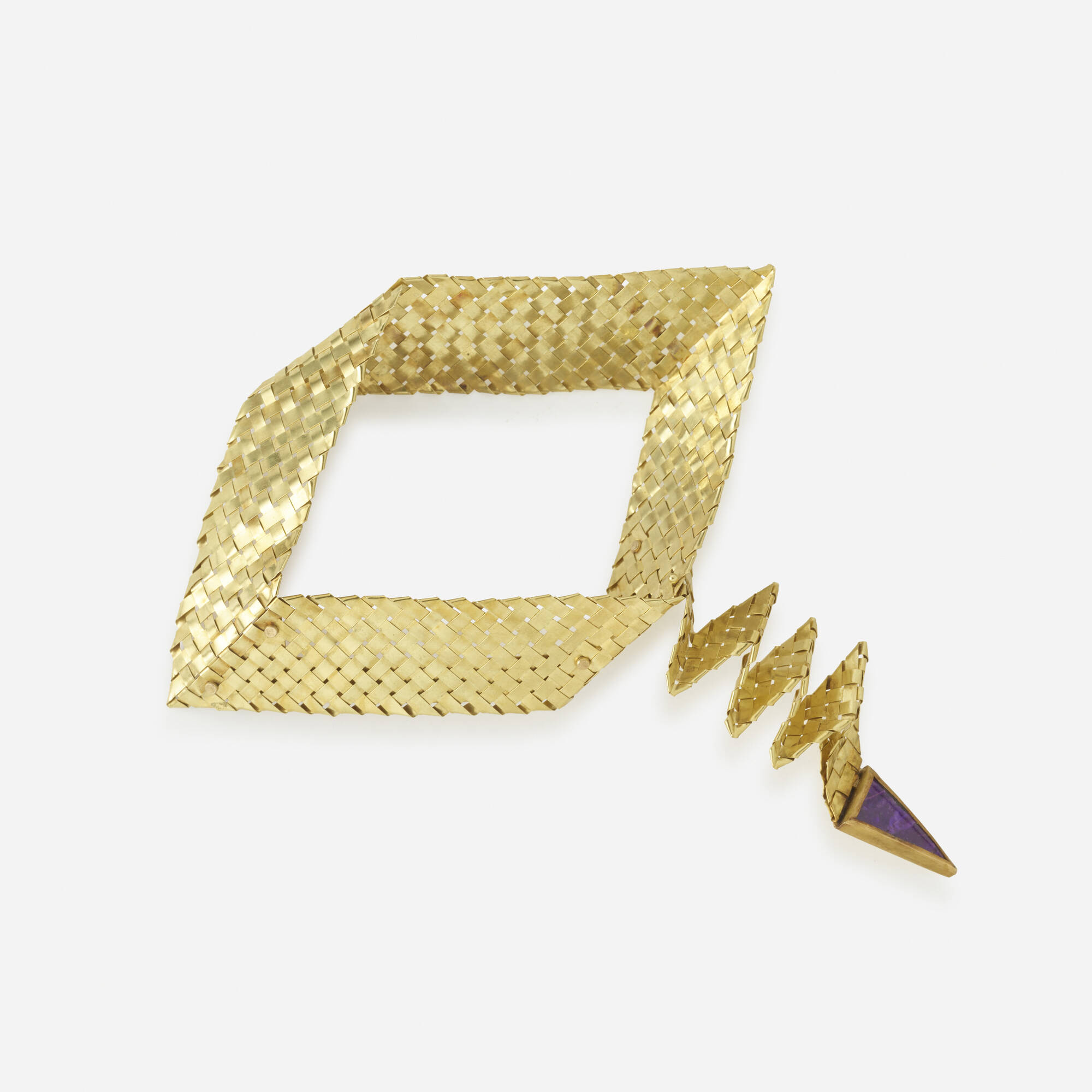 357: ARLINE FISCH, Gold and sugilite brooch < Fall Jewels