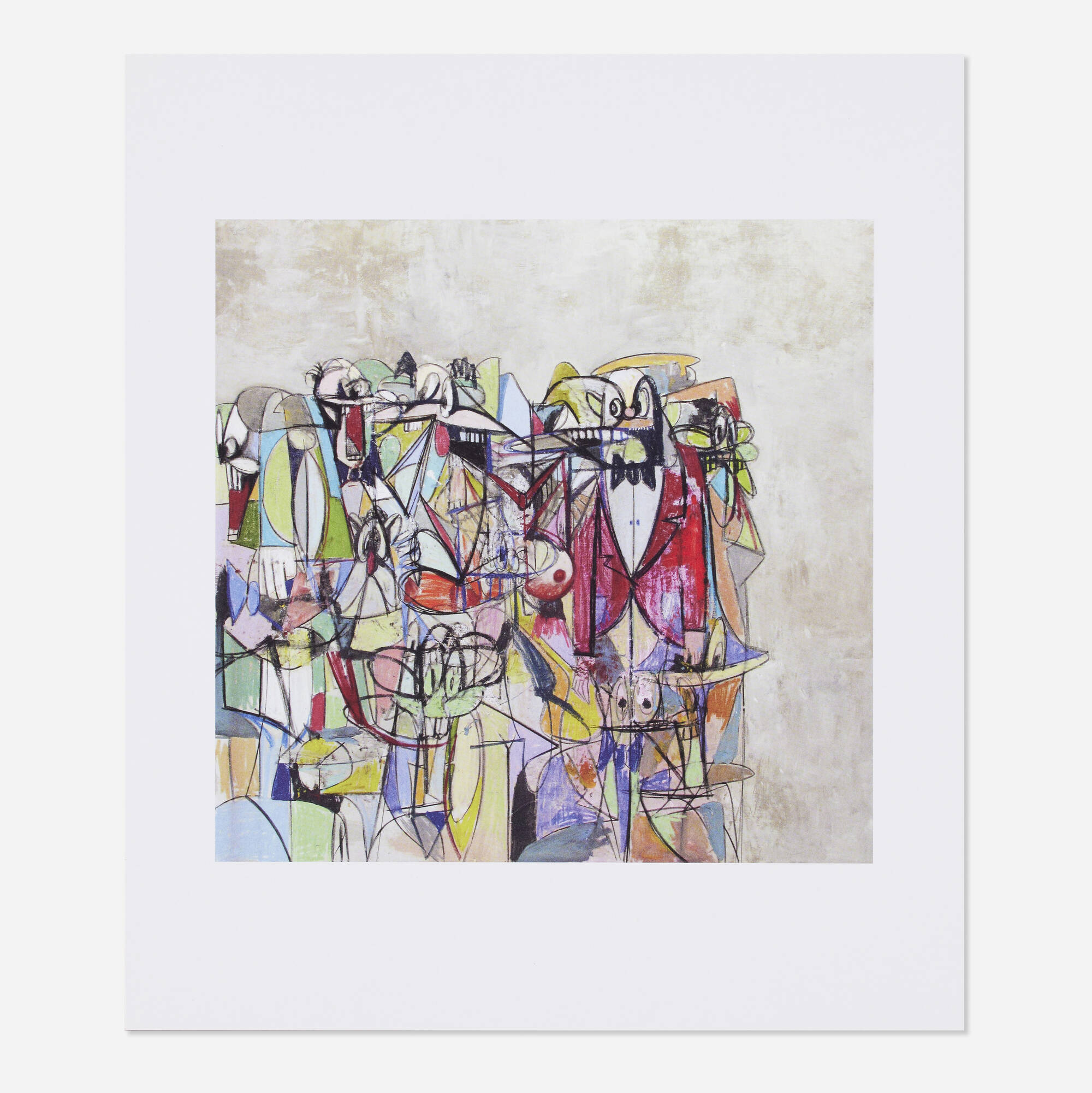 373: GEORGE CONDO, Plate 13, Compression IV (from the