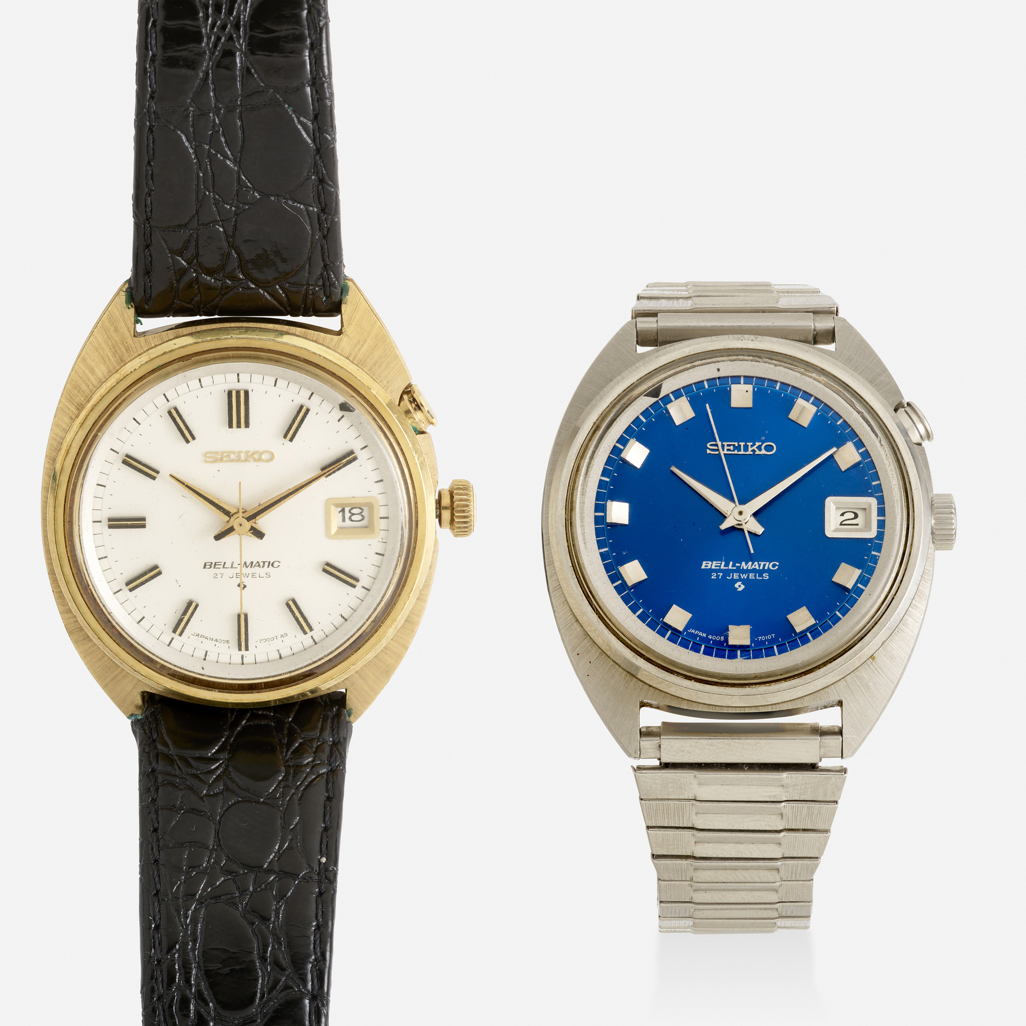 530: SEIKO, Two 'Bell-Matic' wristwatches, Ref. 4005-7000 < Watches, 8  February 2023 < Auctions | Rago Auctions