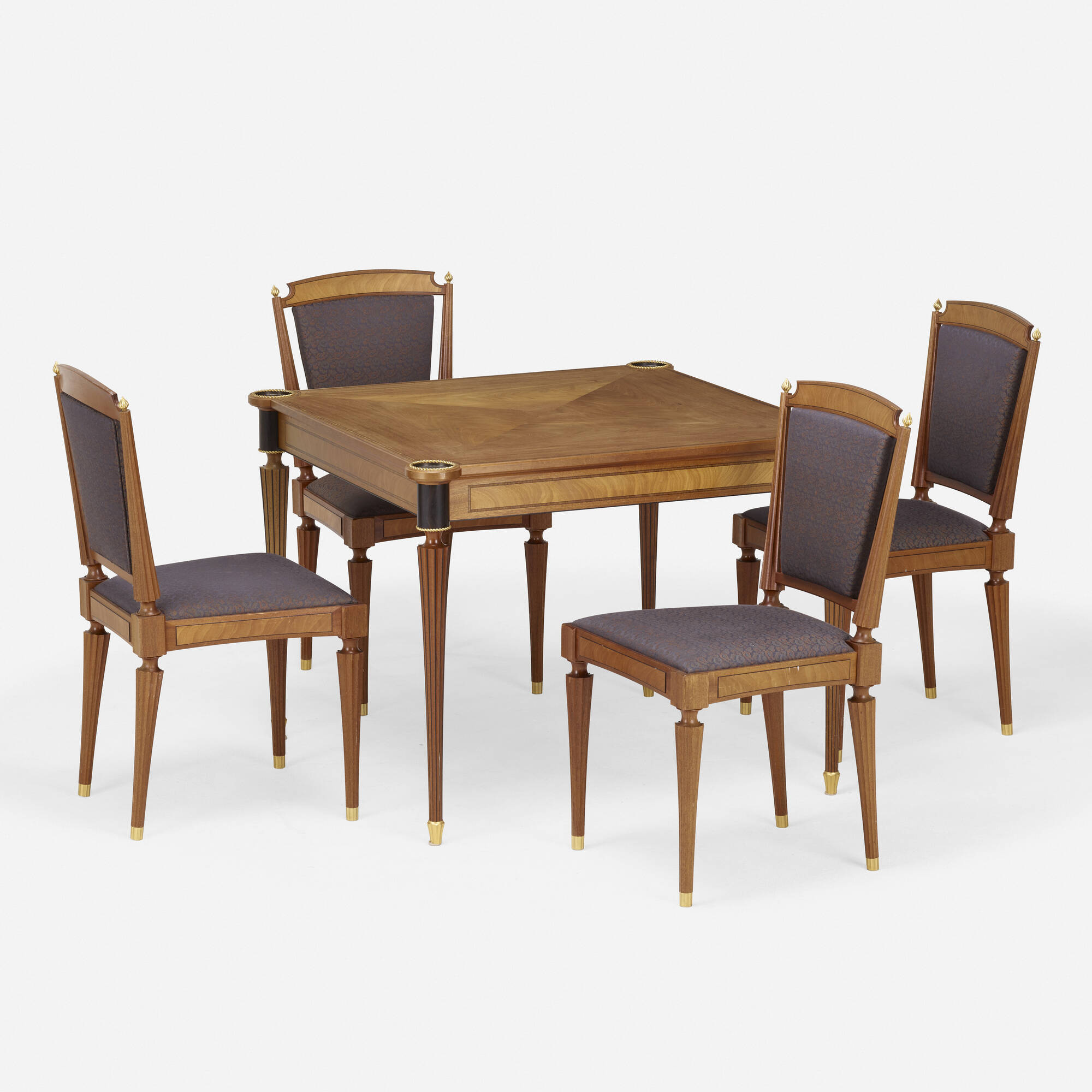 Card table deals with four chairs