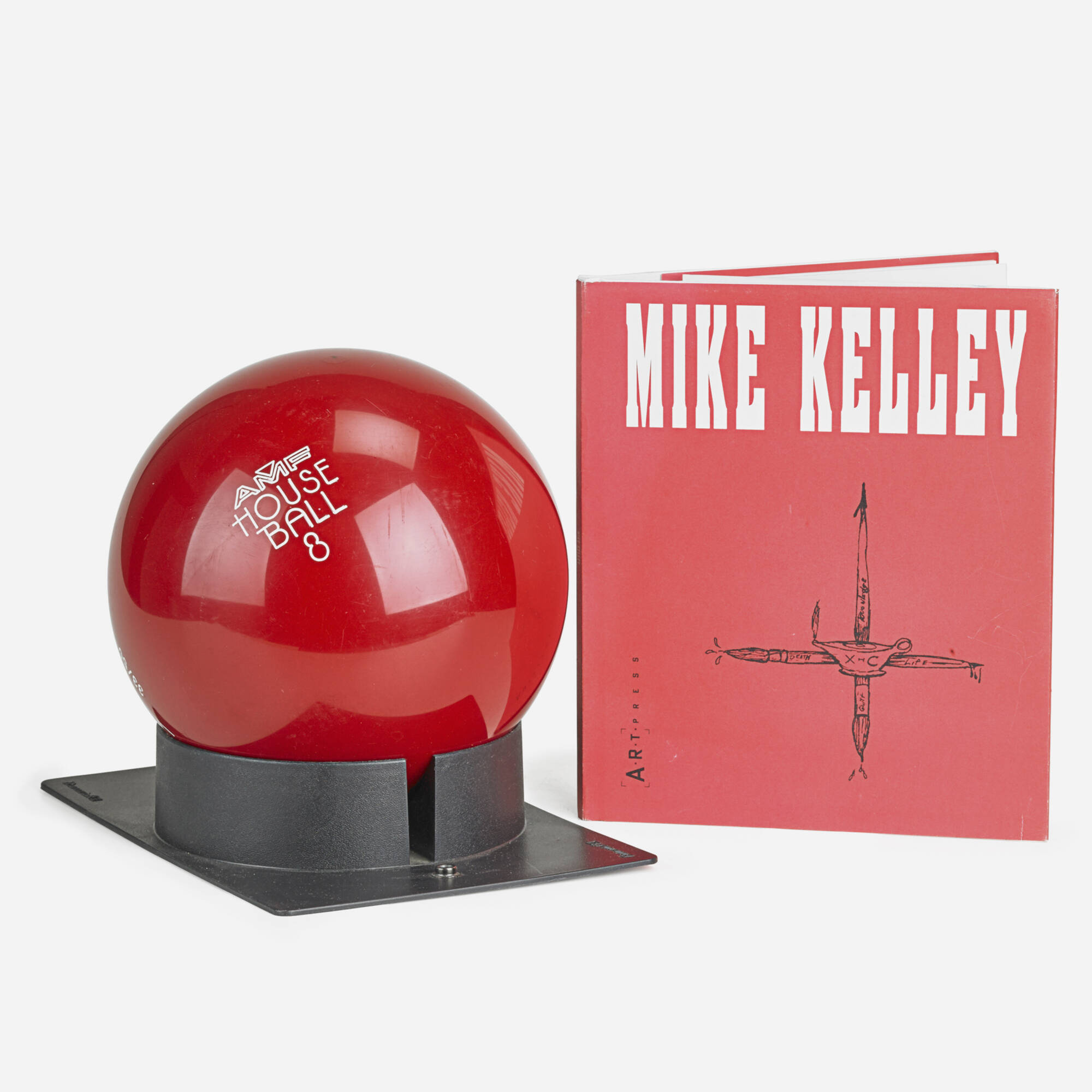 743: MIKE KELLEY, Untitled (Bowling Ball, Stand and