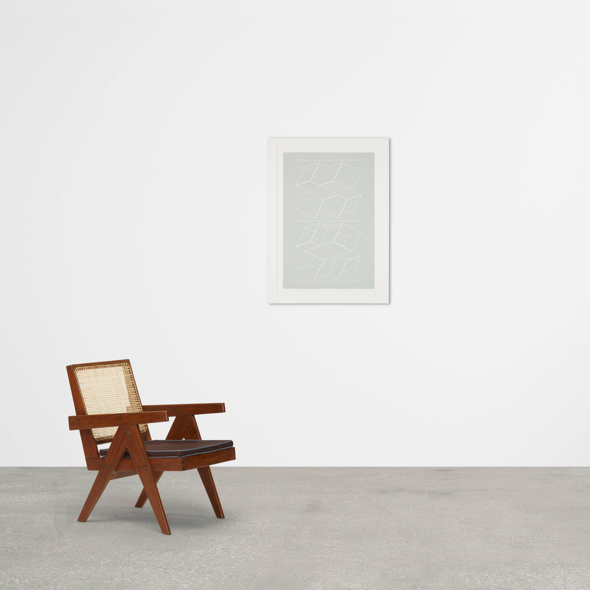 211: JOSEF ALBERS, White Embossing on Gray I (from the White 211: JOSEF ALBERS, White Embossing on Gray I (from the White