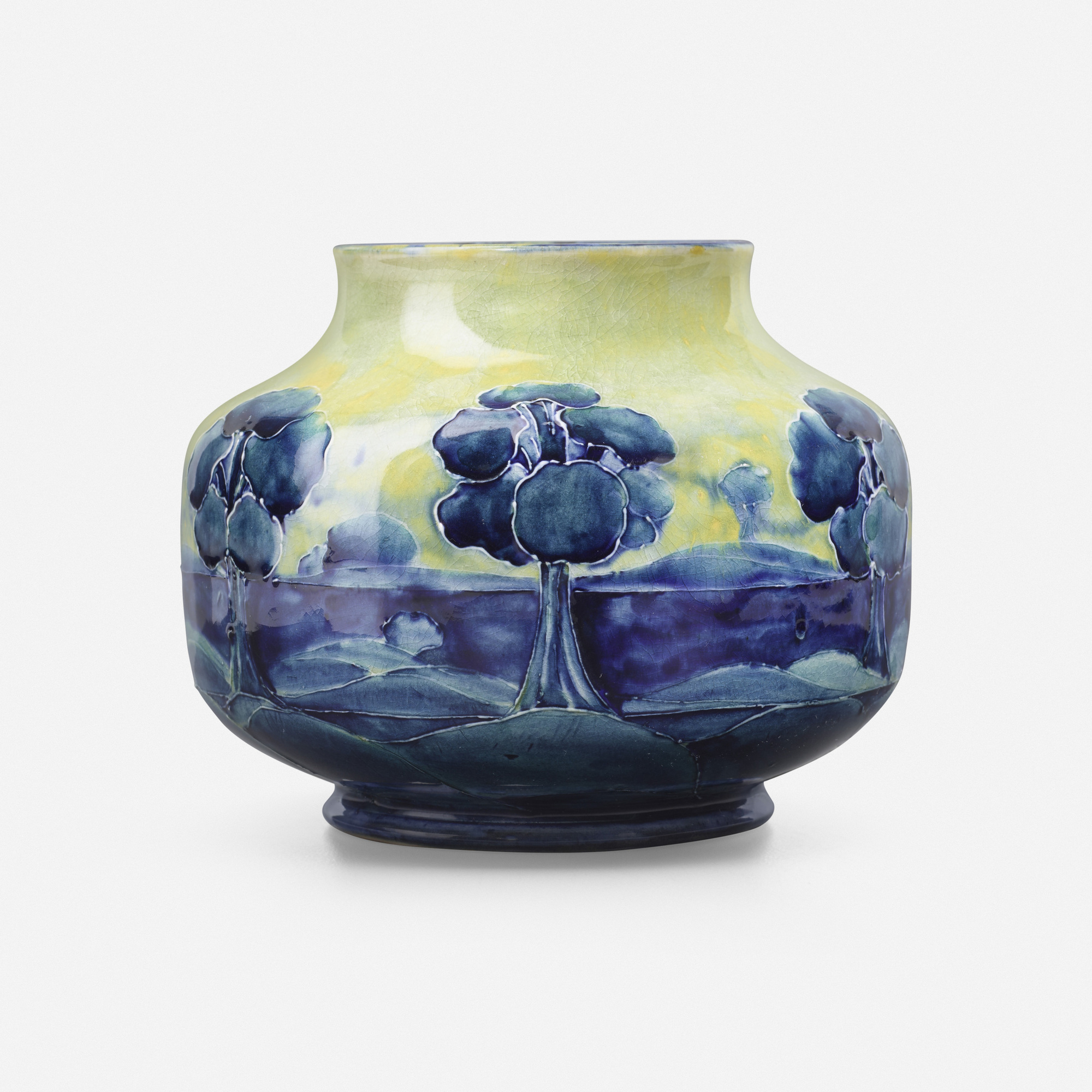 Moorcroft Pottery, Hazledene landscape vase